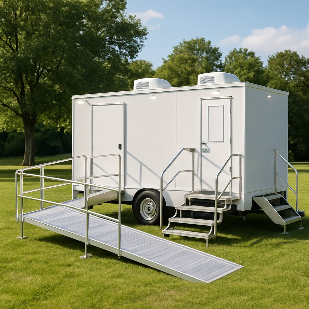 ADA restroom trailer serving Albany County park